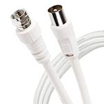 Maplin 5m TV Aerial Satellite Coaxial Cable, F Type Male to RF Male Cable for Sky/SkyHD, Virgin TV, BT, Freeview, VCR, DVD player, Freesat