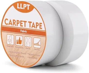 LLPT Double Sided Carpet Tape for Area Rugs 2" x 30 Yards Each 2 Packs Residue Free Heavy Duty Removable Easy Use Strong Adhesive Rug Gripper Tape for Laminate Hardwood Floors Carpet Tile (DCT527PK2)