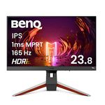 BenQ MOBIUZ EX240 24" FHD 1080P IPS Gaming Monitor, 1920x1080, 165Hz, HDRi,1ms MPRT, AMD FreeSync Premium, 99% sRGB, Built-in Speakers, Eye-Care, Bezel-Less, Height Adjustment Stand , Black