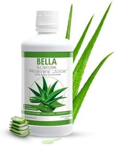 Bella All Natural Pure Aloe Vera Juice (UnFlavored) 32 Oz - Antioxidant and Rehydration Drink