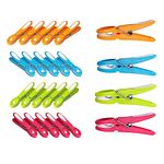 CARASELLE Clothes Pegs for Washing Line Strong - Non Slip Heavy Duty Washing Pegs w/Rubber Pad for Mark Free Secure Grip - Indoor Outdoor Plastic Clothes Pegs Strong Large Laundry Pegs - 20 pcs