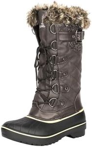 DREAM PAIRS Women's DP-Avalanche Brown Faux Fur Lined Mid Calf Winter Snow Boots Size 5 M US