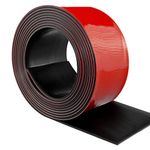 Neoprene Rubber Strips Self Adhesive Solid Rubber Sheets, Rolls & Strips for DIY Gaskets Crafts Pads Seals Warehouse Flooring Rubber Strip with Adhesive Backing (4” Wide x 1/5" Thick x 20' Long, 1)