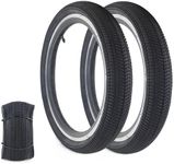 BALINGE 16 Bike tire 2 Pack 16 x 2.125 Bike tire 16 in Bike tire 16” Bike tire Folding Replacement Tires Fits Most Kids Bikes,BMX Tires 16 inch,Black - 2 Tires