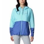 Columbia Women's Flash Forward Windbreaker, Aquamarine/Eve, Large