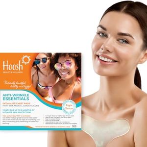 Hoosh Silicone Chest Wrinkle Pads 3 pack, Reusable Overnight Anti Aging Chest Pads for Wrinkle Smoothing, Decollete Anti Wrinkle Patches, Chest Wrinkle Pads Sleeping Reusable