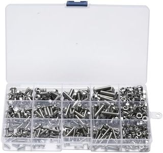 Bolt Dropper Hardware Machine Screws Assortment Kit - Screws Nuts Washers Set Organizers - Nuts and Bolts Assortment Organizer - Metric Bolt and Nut Screw Storage - Heavy Duty Screw Kit with Case