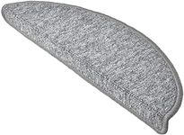 Beautissu 15 Set of Stair Pads ProStair 15.5 x 55 cm Step Carpet Non Slip Adhesive Rug/Mat for Stair Tread Light Grey