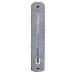 Large Outdoor Thermometer - 380 mm Garden Thermometer Outdoor Waterproof For Use In Garden Greenhouse Patio Sun Terrace Shed Allotment Wall Classic Thermometer Indoor Outside Temperature Gauge (Grey)