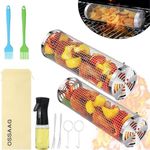 2 pcs Rolling Grilling Baskets for 