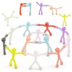 Grtard 10 Pack Fridge Magnets Men, Mini Magnetic People, Small Colorful Magnets Fridge, Funny Magnets Flexible Magnets Fun Magnets for Whiteboard, Cute Magnets for Fridge, School, Office (Clear)