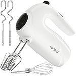 Hand Mixer,Electric Whisk for Kitchen Handheld Mixer 5 Speeds for Baking Cake Egg Cream Food Beater, Turbo Boost/Self-Control Speed + 5 Speed + Eject Button + 5 Stainless Steel Accessories