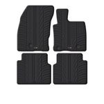 TRAVALL Rubber Car Mats (set of 4) compatible with Ford Kuga (2019-Current) Heavy Duty Floor Mats Moulded Premium Mats Easy Clean Black with Clips - Anti Slip All-Weather Protection