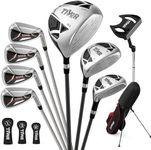 Golf Clubs Set for men right hand black 8 pieces