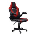 Trust Gaming GXT 703R Riye Gaming Chair, Adjustable Desk Chair with Padded Arm Rest, up to 140kg Weight, Class 4 Gas Lift, PC Tiltable Seat Computer Chair for Gaming Setup, Video Games – Red