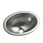 Sterling 11811-0 Oval Single Basin Self-Rimming/Undermount Entertainment Sink/Lavatory