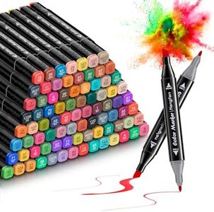 hangfan Marcatore 80 + 4 Colori, Pennarelli Doppia Punta Impermeabile, Marker Pennarelli ad Alcool Professionali per Studenti Artisti Adulti Colorazione e Illustrazione