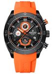 NAVIFORCE Men's Chronograph Watch Waterproof Soft Silicone Strap Sports Quartz Male Wristwatch with Auto Date (BBO)