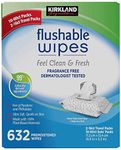 Kirkland Flushable Wipes For Adults Fragrance Free