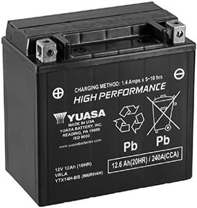 Yuasa YUAM6RH4H YTX14H-BS Maintenance Free H Series AGM Battery with Acid pack