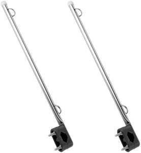 Prairie Metal Rail Mounted Flag Pole Stainless Steel Flagpole for Marine Boat Truck RV Fit Rail 7/8" ~ 1-1/4"