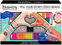 Fashion Angels DIY Alphabet Bead Bracelet Making Kit with Case (12381), 1500+ Colorful Charms and Beads, Screen-Free/Arts and Craft/Jewelry Making, Recommended for Ages 8 and Up