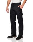 Dickies Men's Relaxed Fit Straight Leg Cargo Work Pant, Black, 34x30
