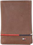 Men's Leather Leif RFID Trifold Wallet with Double ID, Brown