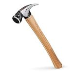 REAL STEEL 22 Oz Hickory Magnetic Head Milled Face Framing Hammer with Rip Claw 0403