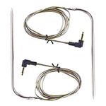 Replacement Waterproof Meat Probe Compatible with Louisiana Pellet Grills,3.5 mm Plug Meat BBQ Digital Thermostat Probes,Set of 2