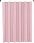 Biscaynebay Hotel Quality Fabric Shower Curtain Liners 72 Inch by 72 Inch, Pink Water Resistant Bathroom Curtains, Rust Resistant Grommets & Weighted Bottom Machine Washable