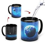 MUGKISS Color Changing Mug 11oz, Ceramic Heated Coffee Mug of Novelty Moon System Mug, Christmas Gift for Family, Friends and Lover