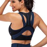 DODOING Women High Impact Support Sports Bra Seamless Yoga Gym Bra Workout Fitness Activewear Racerback Padded Bras