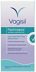 Vagisil Prohydrate Internal Hydrating Gel, Long Lasting Relief From Vaginal Dryness Daily, For Comfortable Intimacy, With Hyaluronic Acid, Hormone & Perfume Free, 6 Pre-Filled Applicators Of 5g Each