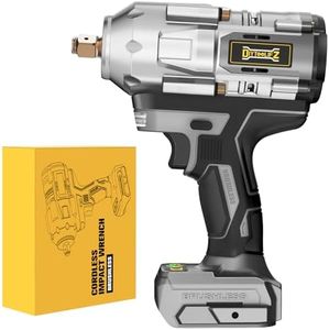 Cordless Impact Wrench 1/2 inch for DeWalt 20v Battery, Impact Wrench 900Ft-lbs(1200N.m) High Torque Brushless Electric Impact Gun, Power Impact Driver with 4-Mode Speed, LED Work Light(no battery)