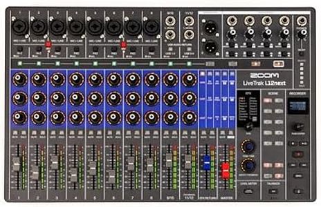 Zoom LiveTrak L12next Digital Mixer & Multitrack Recorder for Musicians, 12-Channels, 32-Bit Float Master, 14-Track Recording at 96 kHz, Effects, Audio Interface, Scenes, and Personal Monitoring