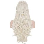 Morvally Long Wavy Four Braids Hair Wig for Women Halloween Costume Cosplay(Light Blonde)