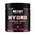 Beast Pharm | Hydration Electrolyte Powder | Eddie Hall's Hydro | 360g/60 Servings | Cranberry