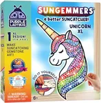 PURPLE LADYBUG SUNGEMMERS Big Unicorn Window Art Suncatcher Kits for Kids - Christmas Unicorn Gifts for Girls Age 6-8, Fun Unicorn Crafts for Girls Ages 8-12, Gifts for 7 Year Old Girls