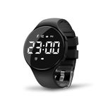 Digital Waterproof Pedometer Watch - Non-Bluetooth Step Counter Watch, Kids Fitness Tracker Watch Sleep Monitor Silent Vibrating Alarm Clock LED Digital Watch Kids Smart Watch for Boys & Girls(Black)