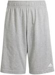 adidas Unisex Kids Essentials 3-Stripes Knit Shorts, Medium Grey Heather/White, 13-14 Years