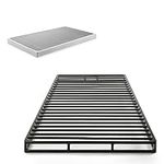 Zinus OLB-QLBS-4T 4 Inch Low Profile Quick Lock Smart Box Spring / Mattress Foundation / Strong Steel Structure / Easy Assembly, Twin, White