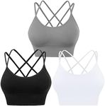 Evercute Cross Back Sport Bras Padd