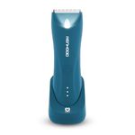 MENHOOD Balls and Body Grooming Trimmer 1.0 Pro for Men, IPX7 Waterproof, Wireless Charging with Type C Support & 150 Min Runtime, 4000K LED Light, Ceramic Blades for Below the Belt Grooming (Blue)
