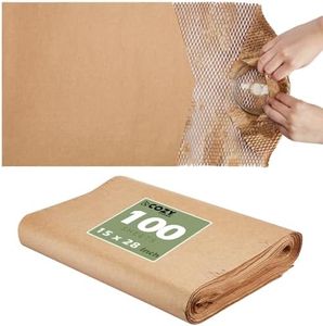 cozymood Honeycomb Packing Paper Sheets for moving 100 Pcs 15" x 28", Wrapping Paper for Bubble Cushioning Wrap and Shipping Packaging, Biodegradable & Fully Recylable, Brown