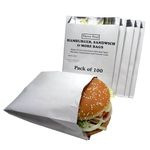 Regency Wraps Grease Resistant Serving Snack Bags, Aluminium Foil Lined Bags, Perfect for Hamburgers, Sandwiches, and More, Measures 5.25 x 7.5, Pack of 100