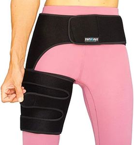 Copper Compression Hip Brace - Groin Wrap for Pain Relief Thigh Compression Sleeve - Support for Hip Flexor Arthritis for Pulled Muscles-Sciatica Nerve Brace Injury for Men and Women (Right Leg)