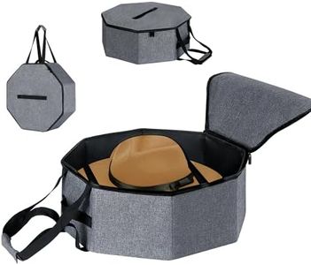 SHWWQUE Hat Storage Box,Hat Boxes for Women Storage,Cowboy Hats Holder for Travel,Wide Brims Hat Carrier Case,Stuffed Animal Toy Organizer,Hat Box Closet Organizers and Storage,Hat Boxes for Men