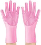 Wermeng Cleaning Gloves,Dishwashing Gloves,Gloves Dish Gloves with Soft Brush,Magic Silicone for Kitchen,Bathroom Cleaning,Car Washing,Pet Hair Care