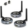 AIMIBO Wireless HDMI Transmitter and 2 Receivers 5.8G - Up to 6 TVs - Streaming 1080P@60Hz Video Wireless HDMI Extender Adapter for Laptop, PC, Camera to Multiple TVs, Projector, Display - 165FT/50M